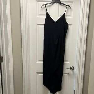 Elegant Black Spaghetti Strap Dress